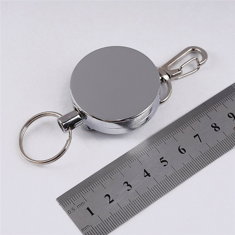 Resilience Steel Wire Elastic Keychain Recoil Sporty Alarm Key Rings AntiL.l8