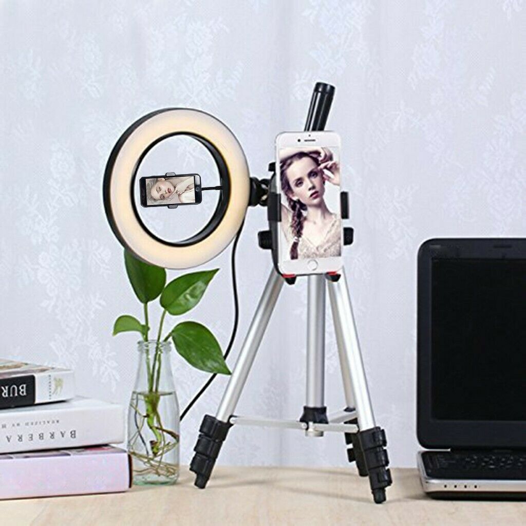 10IN LED SMD Ring Light Kit With Stand Dimmable 5500K For Camera Makeup Phone