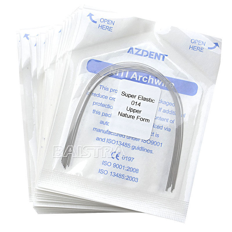 200Packs Dental Orthodontic Super Elastic Nature Form Round Arch Wires 014 Upper
