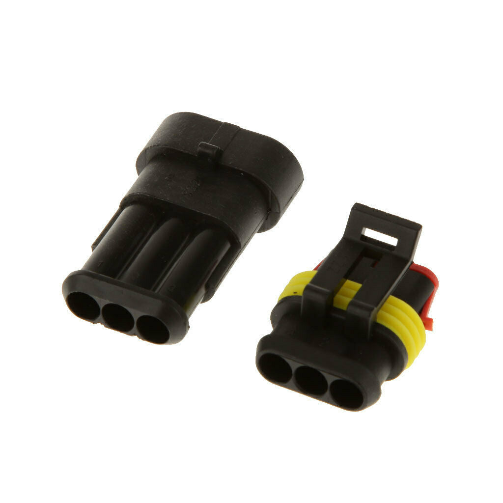 10 Sets Waterproof Electrical Connector Seal 1.5mm Terminal 4 Pins + 3 Pins