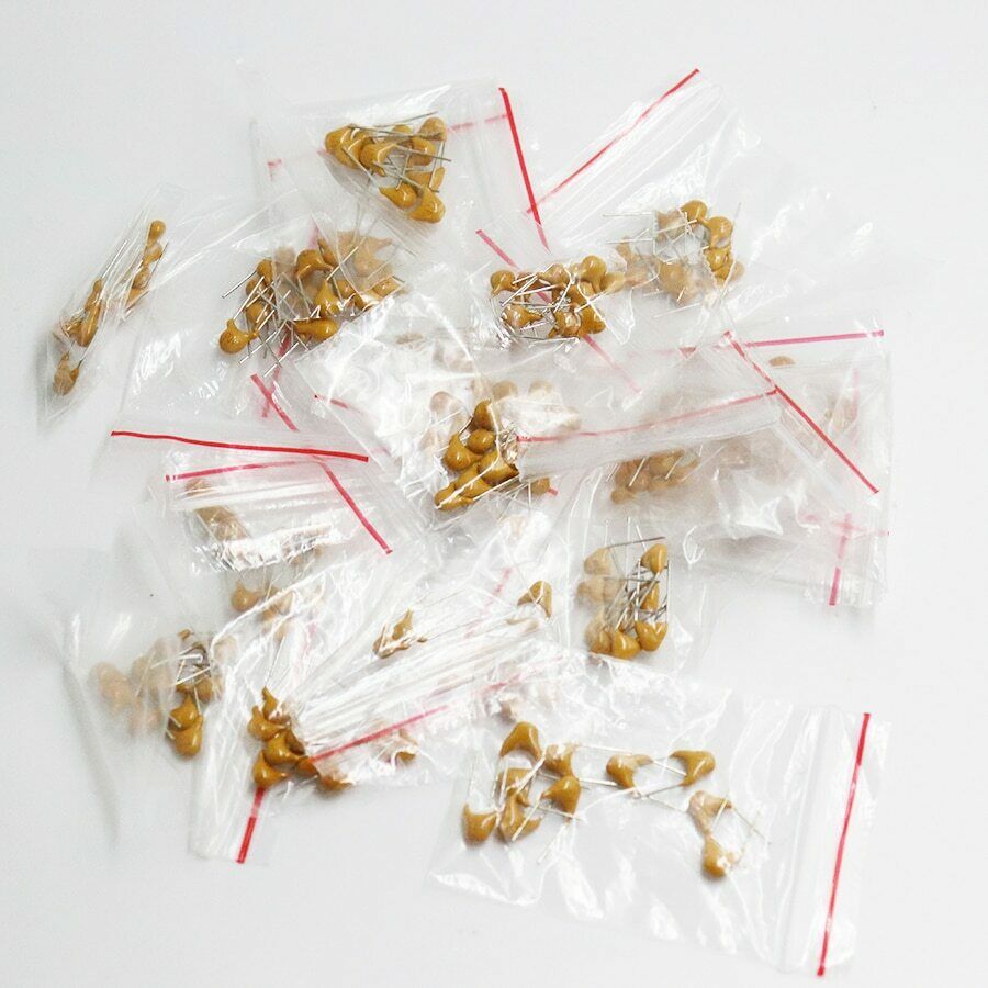 18 values 180pcs Ceramic Capacitors Assortment Kit 20pF~1uF 50V