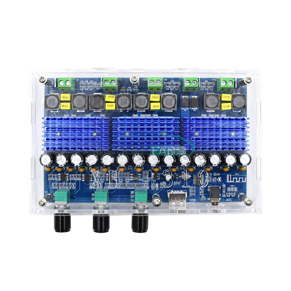 Bluetooth 5.0 Digital TPA3116D2 2X100W+2X50W Dual Audio Receiver Amplifier Board