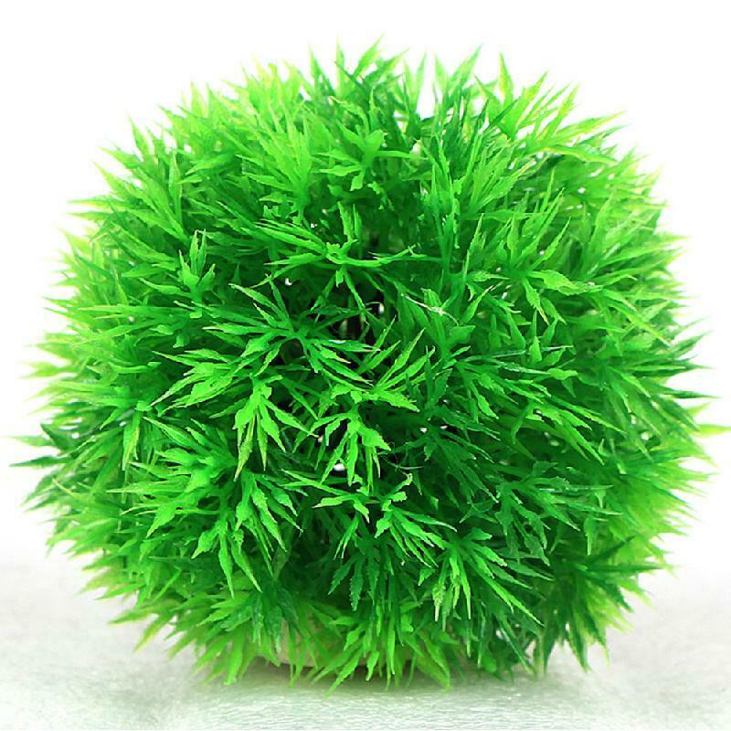 Aquarium Artificial Aquatic Plastic Plants Grass Ball Fish Tank Ornament Decor