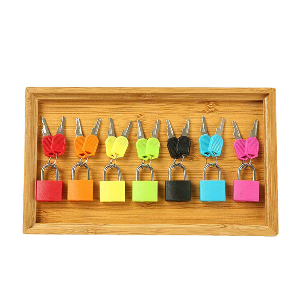 7 Pieces Colorful Safety Lock & Keys Set Lockers Diary Belongings Protection