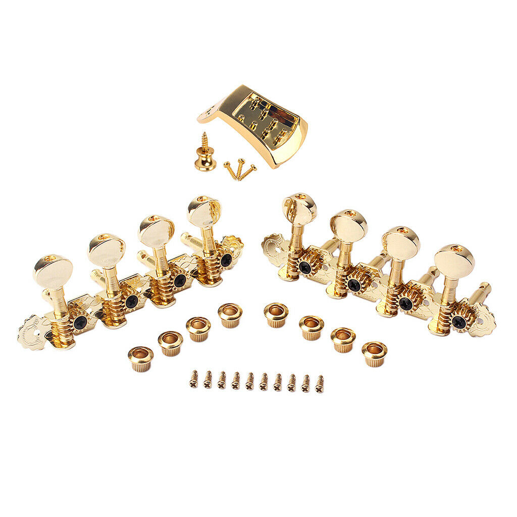 Iron Machine Heads W/ Zinc Alloy Tailpiece for Mandolin Replacement Parts