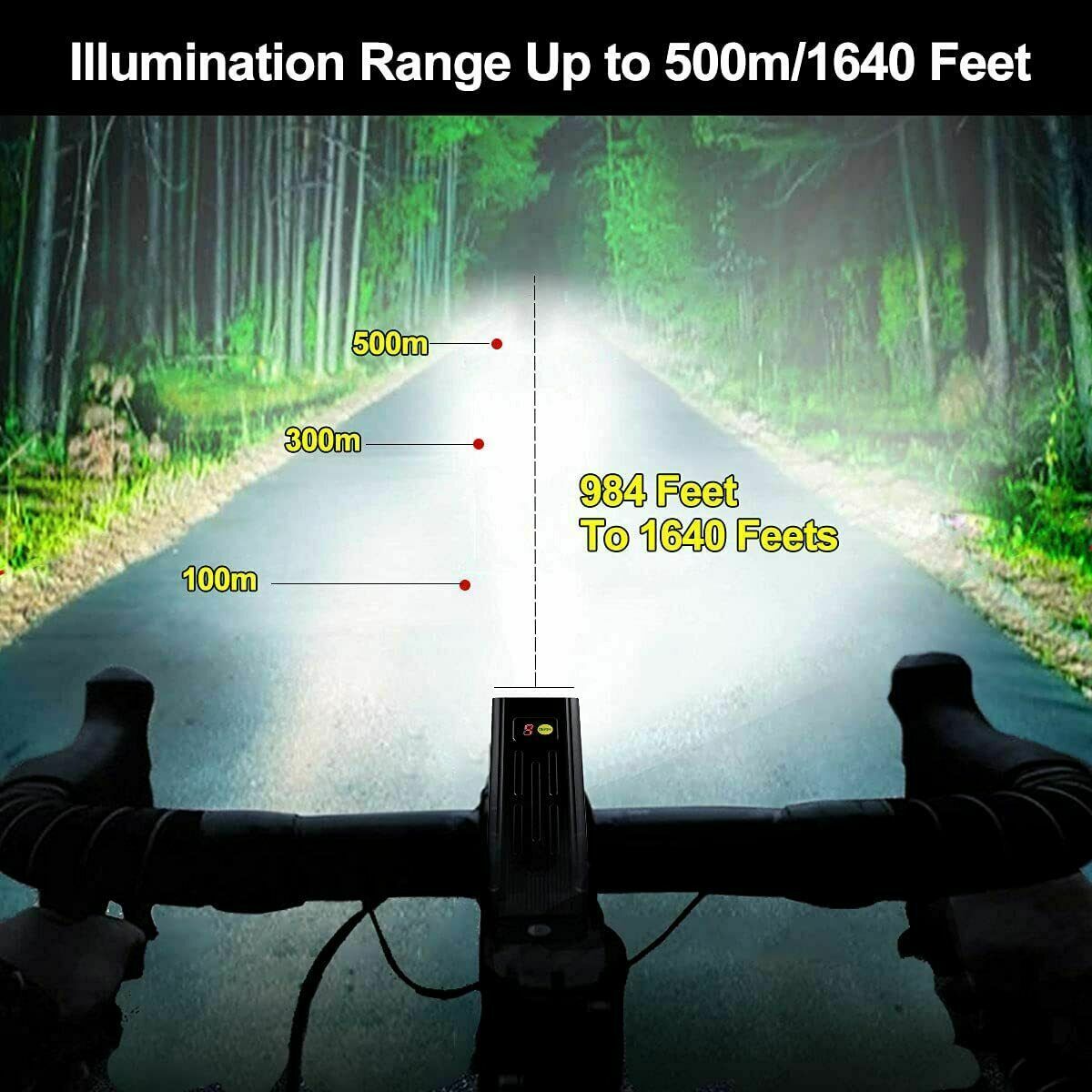 Waterproof Bike Light USB Rechargeable LED MTB Front Rear Bicycle Light Lamp