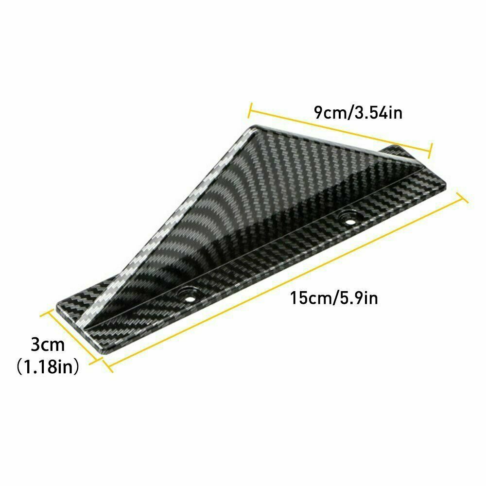 Universal Rear Bumper Diffuser Fin Spoiler Lip Wing Splitter Carbon Fiber 4Pcs