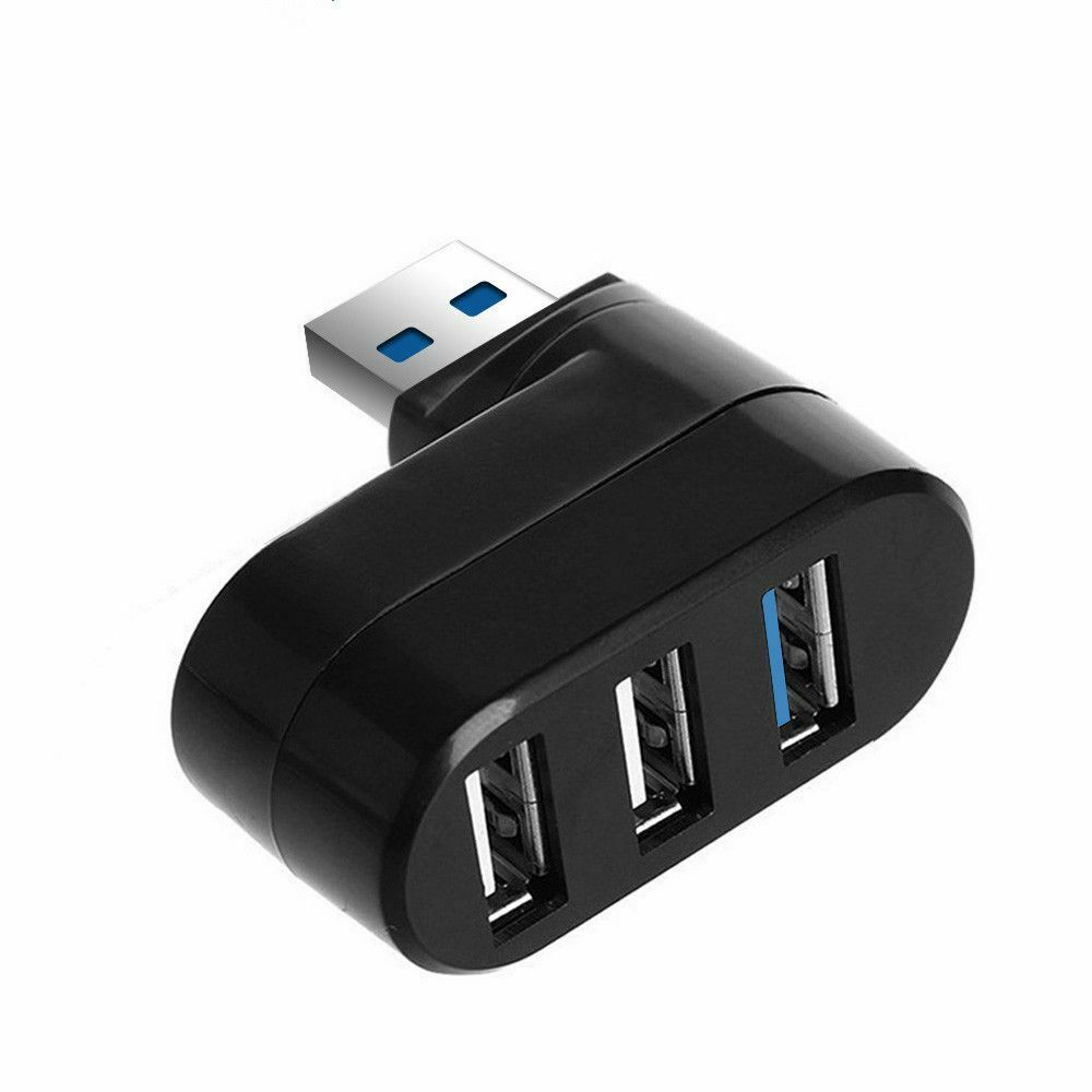 Speed Mini Data Transfer USB 3.0 Hub Adapter Splitter Box 3 Ports For PC Laptop