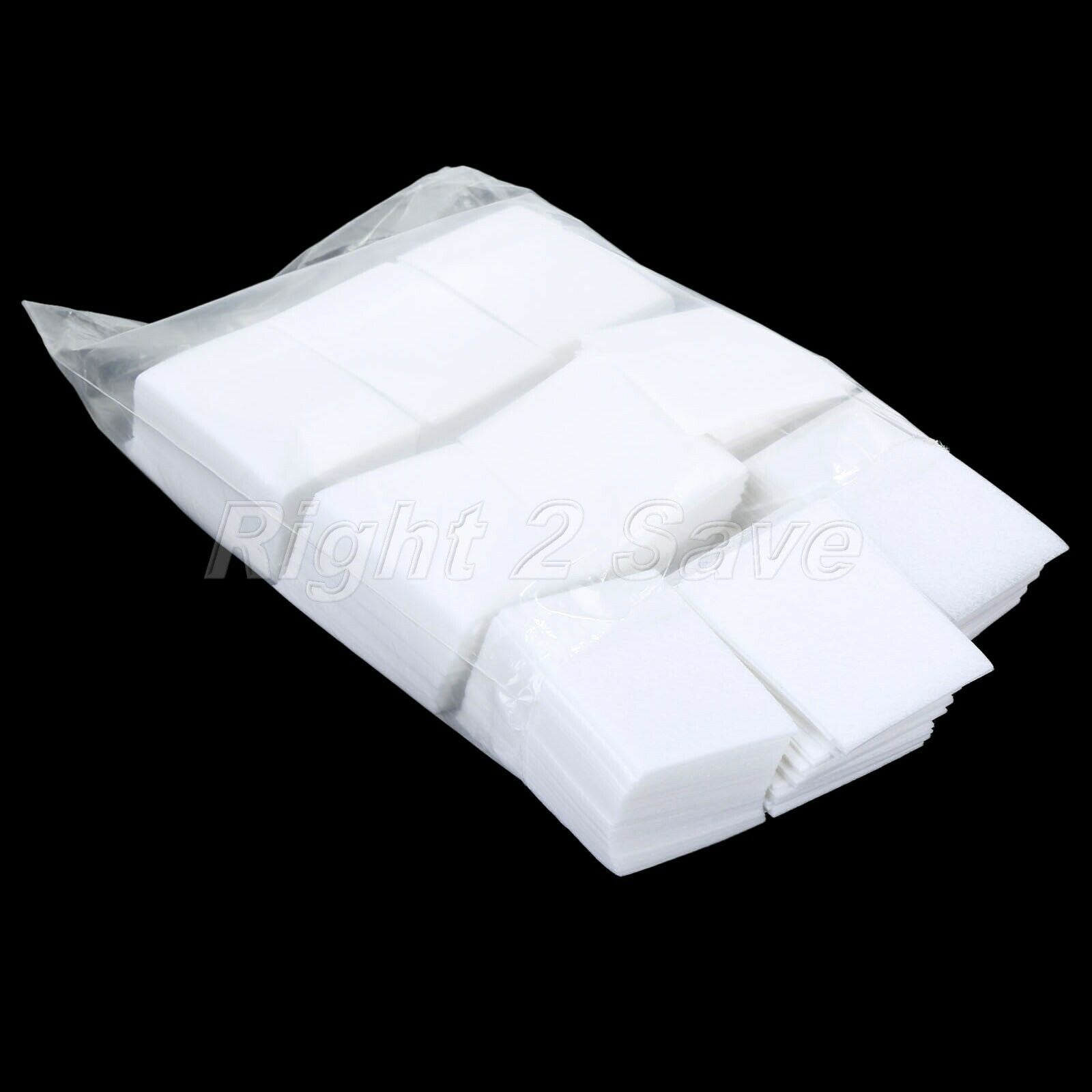900Pcs White Nail Wipes Manicure Nail Art Polish Remover Cleaner Wipe Cotton Pad