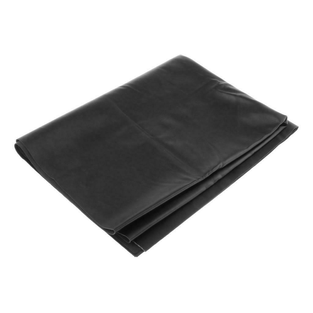 Black Weatherproof Faux Leather Finish Marine Vinyl Fabric, 93x65cm, High