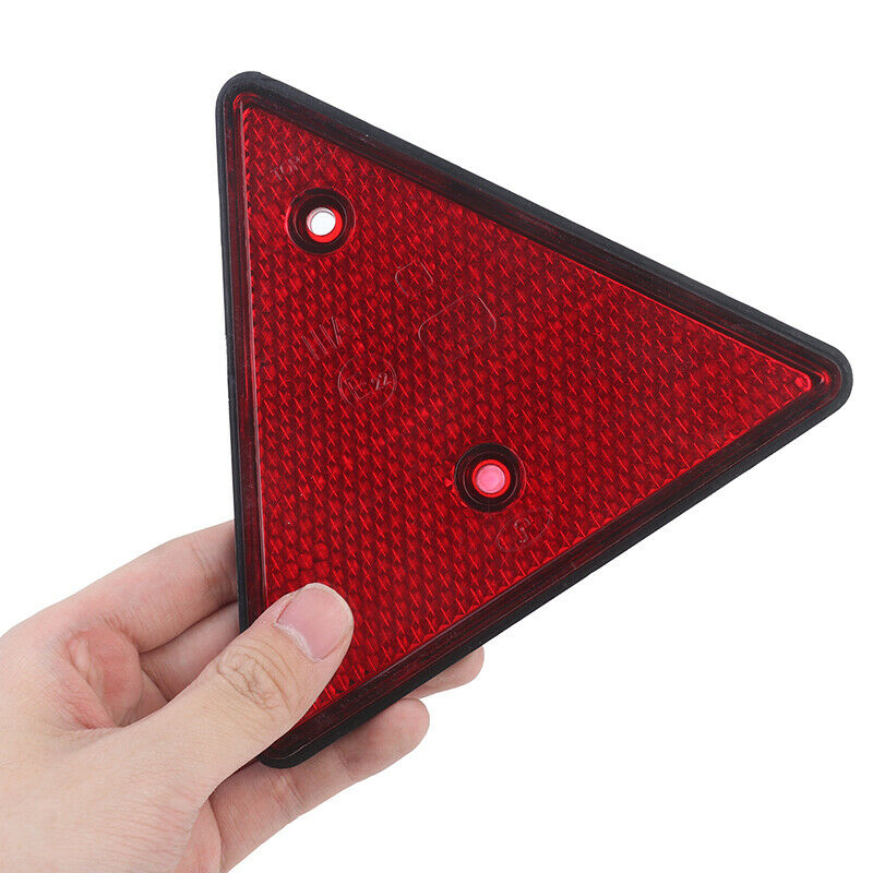 Red Rear Reflectors Triangle Reflective for Gate Posts Safety Reflectors .l8