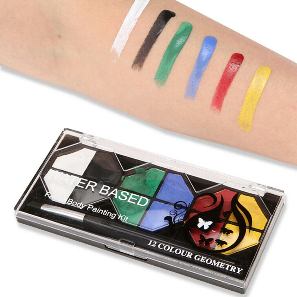 6 Colors Face & Body Painting Pressed Powder Palettes Set Face Art Make Up