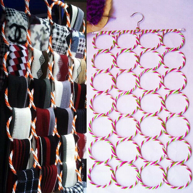 2 In 1 Scarf Hanger Scarves Ties Belt Display Hang Bird Parrot Climbing NetBDAU