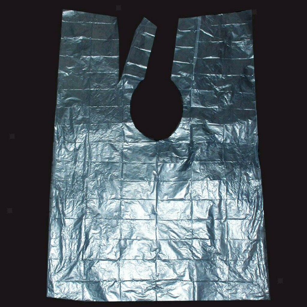 150 Pieces Disposable Hair Cutting Gowns Capes Cloth Clear + 100pcs Gloves