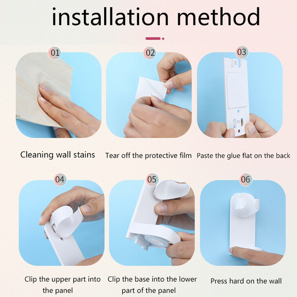 Wall-Mounted Electric Toothbrush Body Base Stander Storage Holder 50x43x100mm
