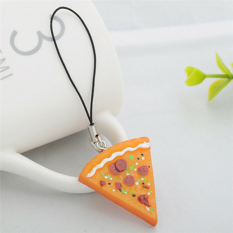 Pizza Pendant Keychain Keyring Best Friends Bag Key Ring Jewelry Tt