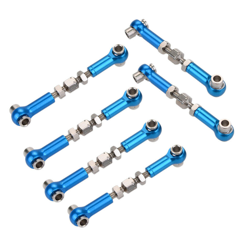 Lot 6 Adjustable Turnbuckles Camber Links Linkage Rod for 1/10 1/12 RC Car