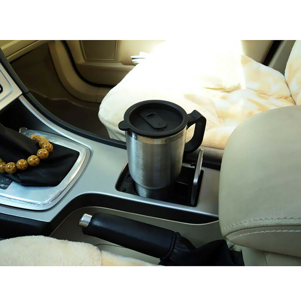 12V Car Water Heater Stainless Steel Mug Drink Holder Electric Travel Mug 8.5 ×