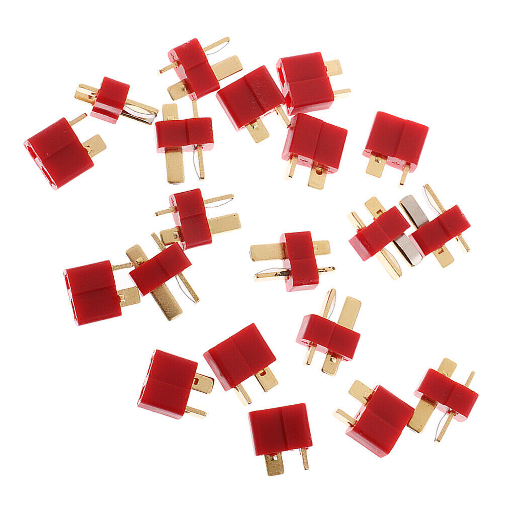 10 Pairs T Plug Connectors Male Female for RC LiPo Battery ESC