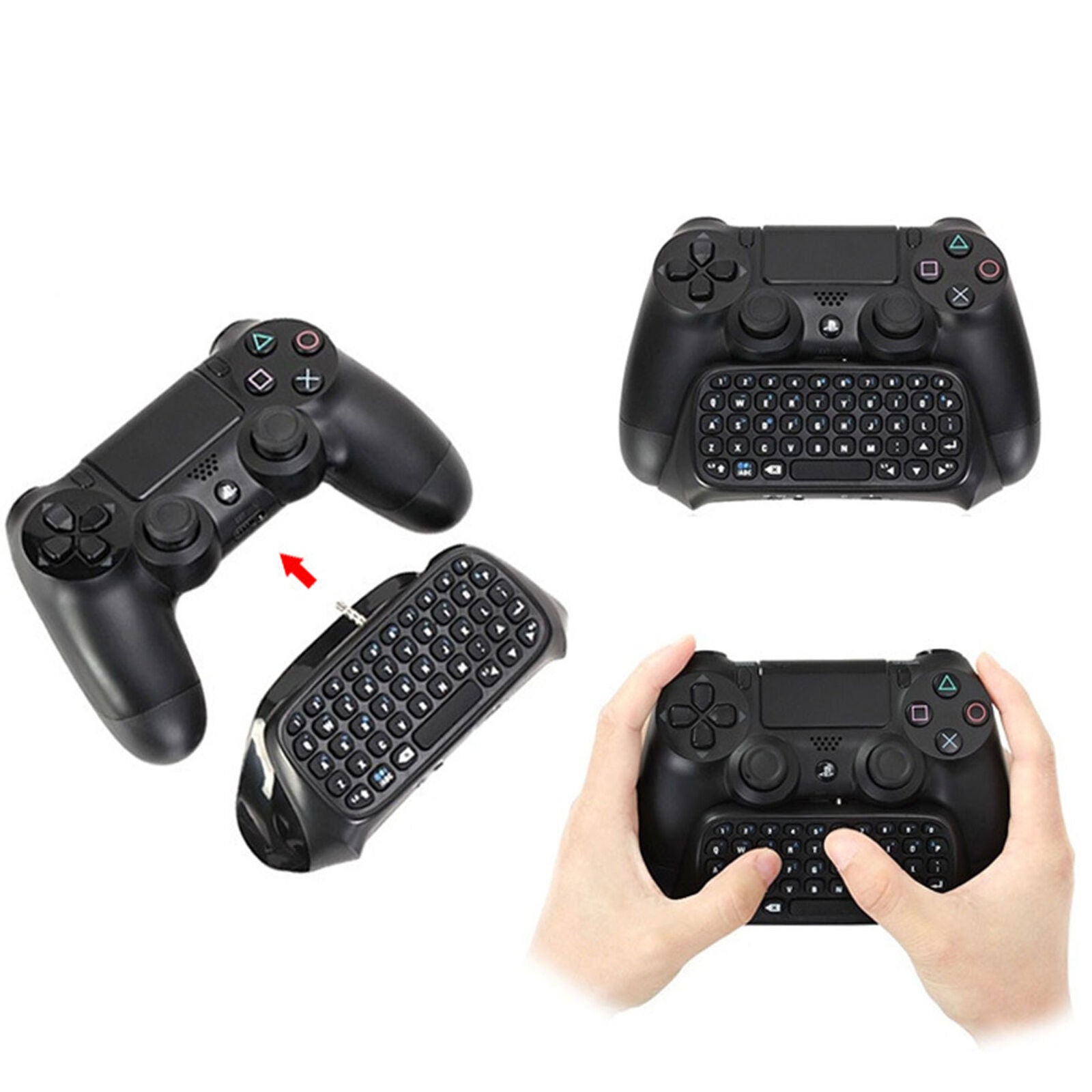 PlayStation for PS4 Bluetooth Wireless Keyboard Chatpad Controller GamePad Black