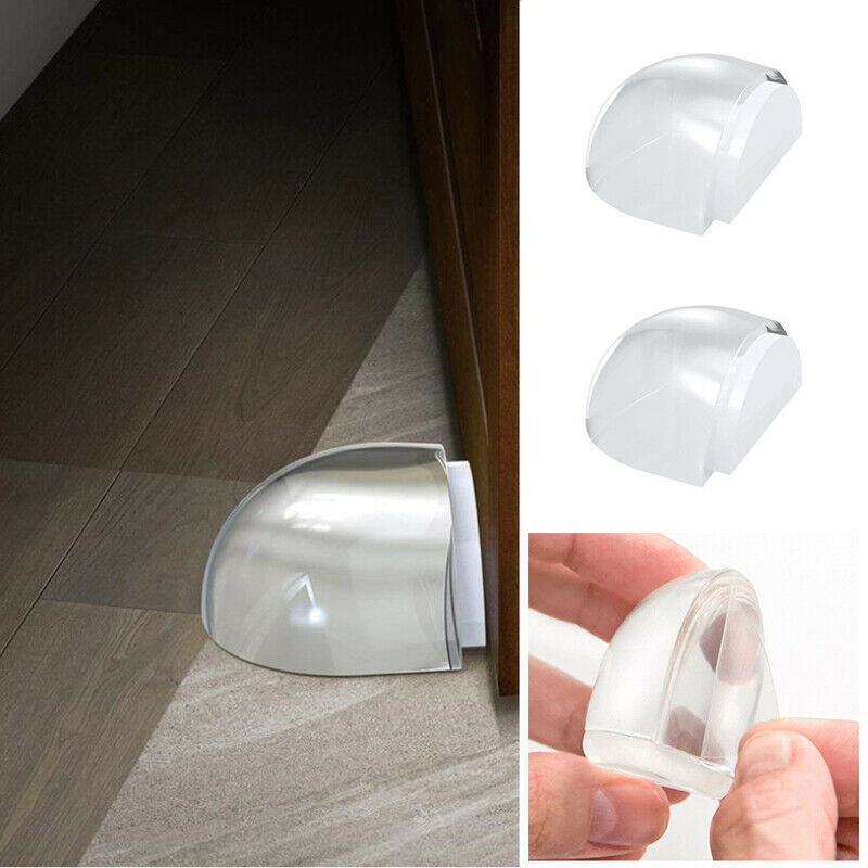 Acrylic No Need Punch Transparent Door Stopper Door Holder Home Doorstop .l8