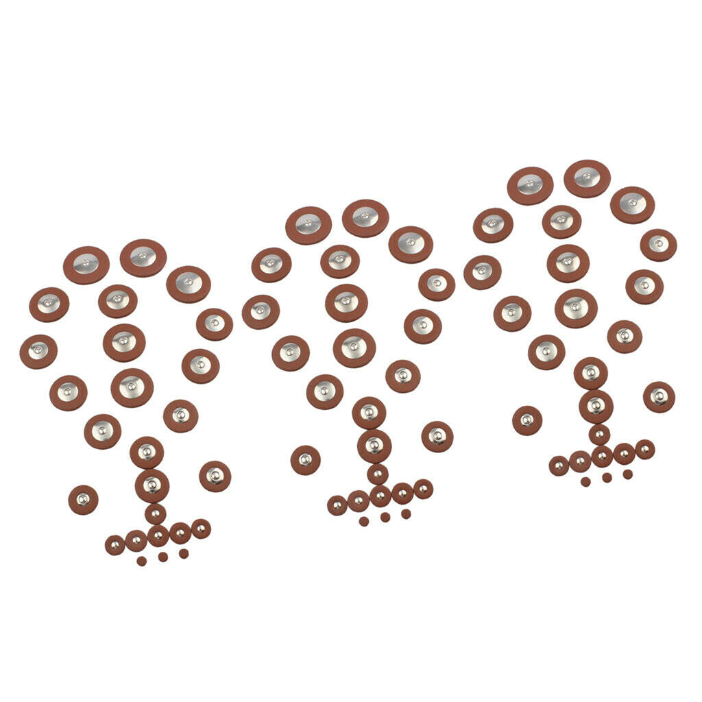 78pcs Fine Alto Sax Leather Pads Mat Saxophone Wind Instrument Accs Parts