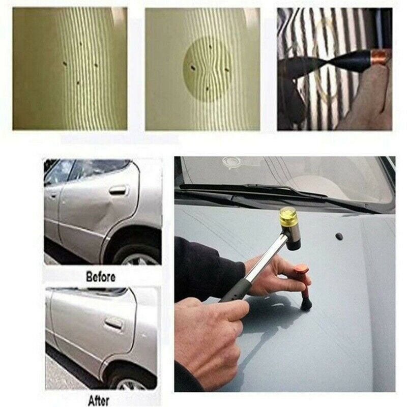 2X(Auto Body Tools Paintless Dent Repair Dent Fix Tools with 9 Heads I7J5)