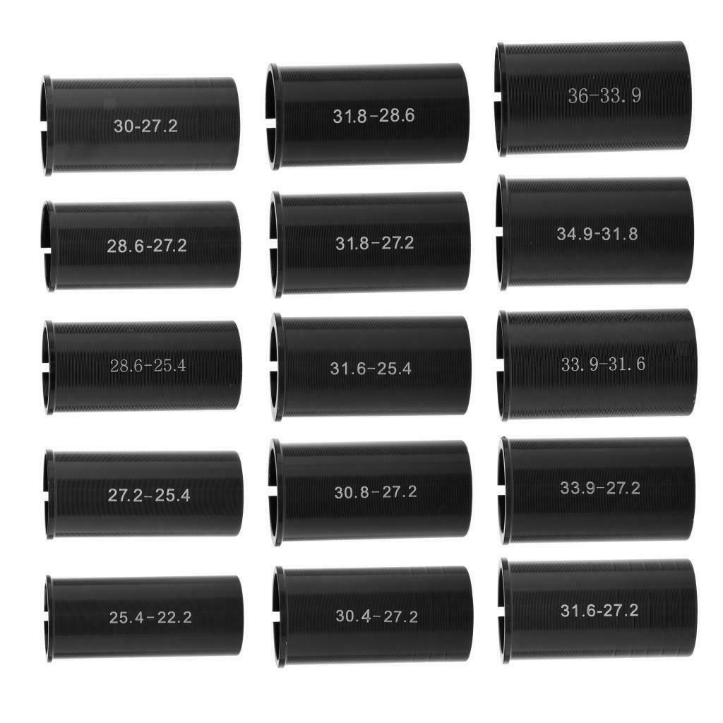 Bicycle Seat Post Shim Tube Sleeve Adapter Size Reducer 15 Size 25.4 to 27.2