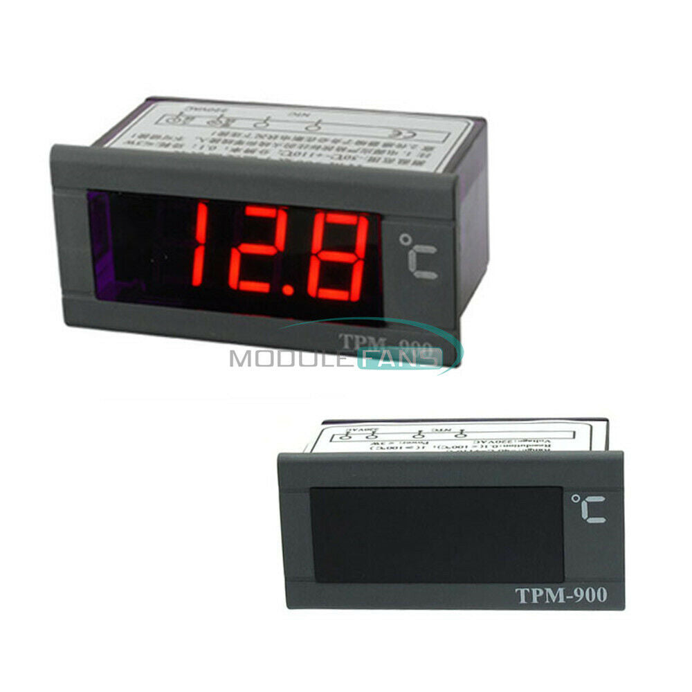 TPM-900 220V Digital Temperature Controller LED Panel Meter with Sensor GM