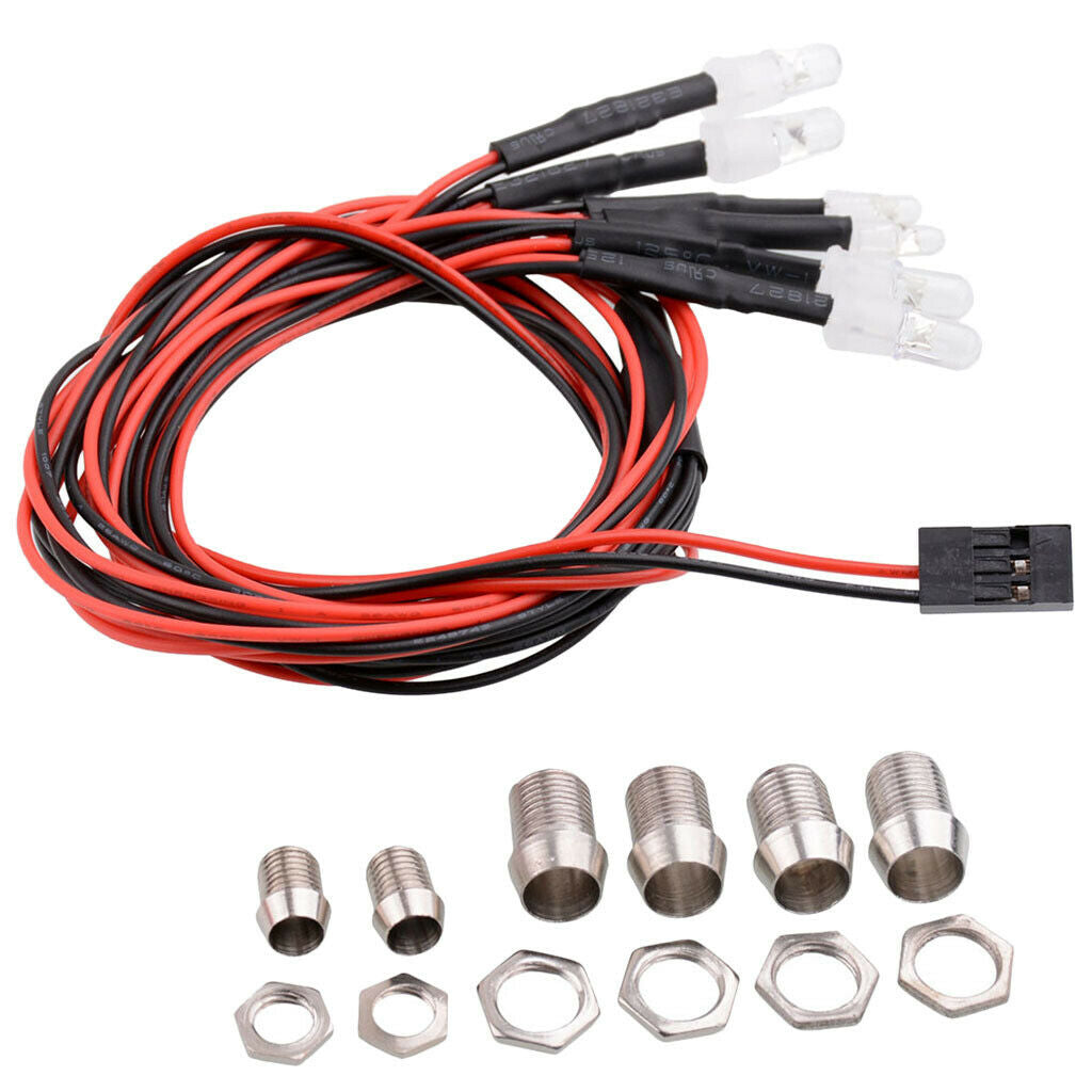 6pc RC Headlight Taillight Accessory for 1/5 1/8 1/10 1/12 1/16 Truck Models