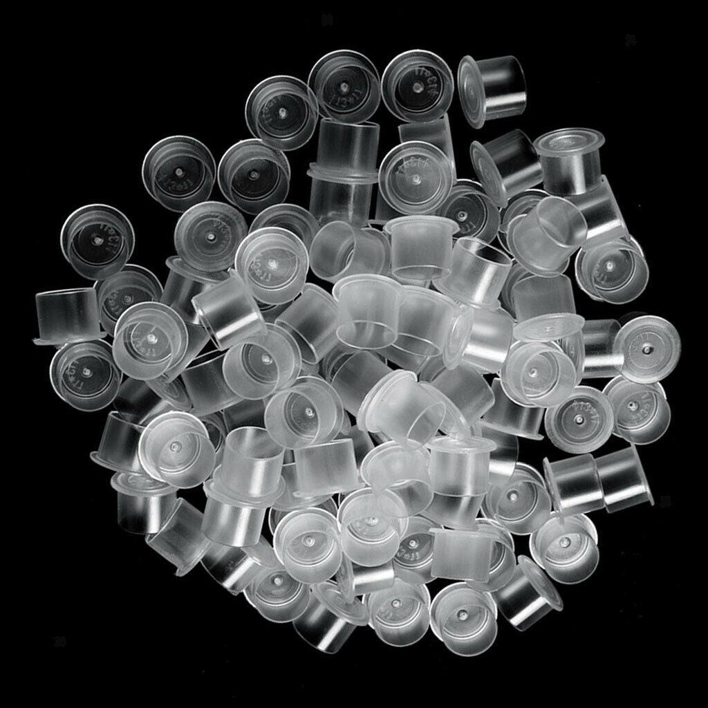 Lots Disposable Plastic Tattoo Cup Pot Pigment Ink Holder Medium Size 500pcs