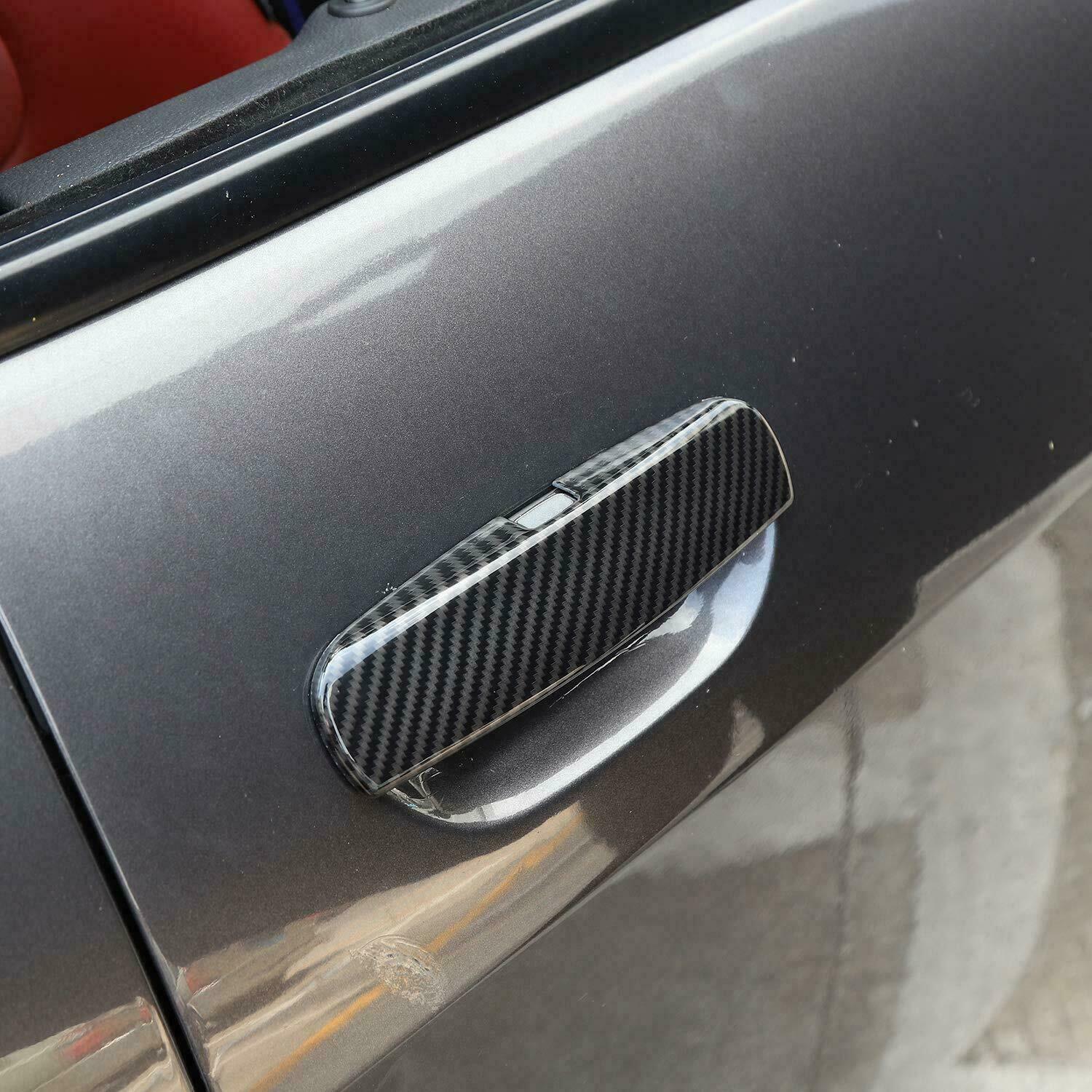 4Pcs Door Handle Covers Exterior Fit 2011-2020 Dodge Charger Carbon Fiber Style