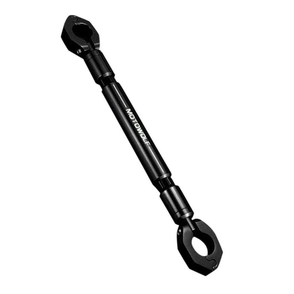 Motorbike 22mm 7/8" Handlebar Cross Bar Steering Wheel Strength Lever Black