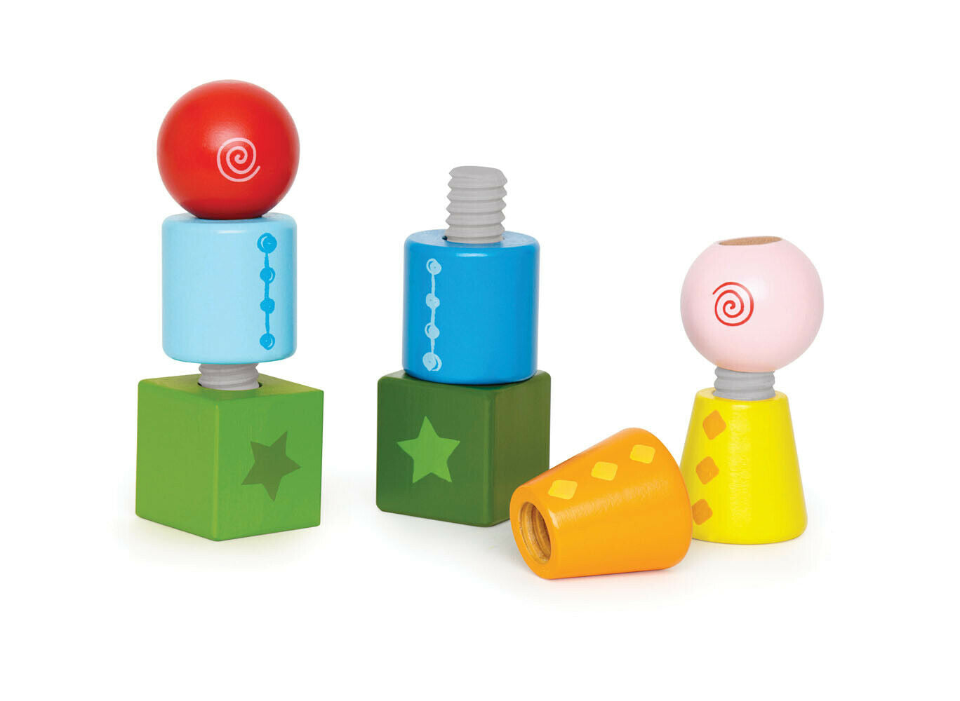 E0416 HAPE Twist & Turnables Wood Blocks [Early Melodies] Toddler Children 2yrs+