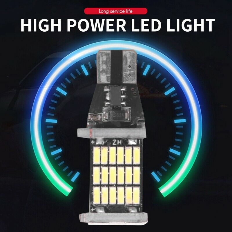 2x T15 W16W 45 SMD 4014 LED Car Reverse Back Light Bulbs 6000K White G4W4W4