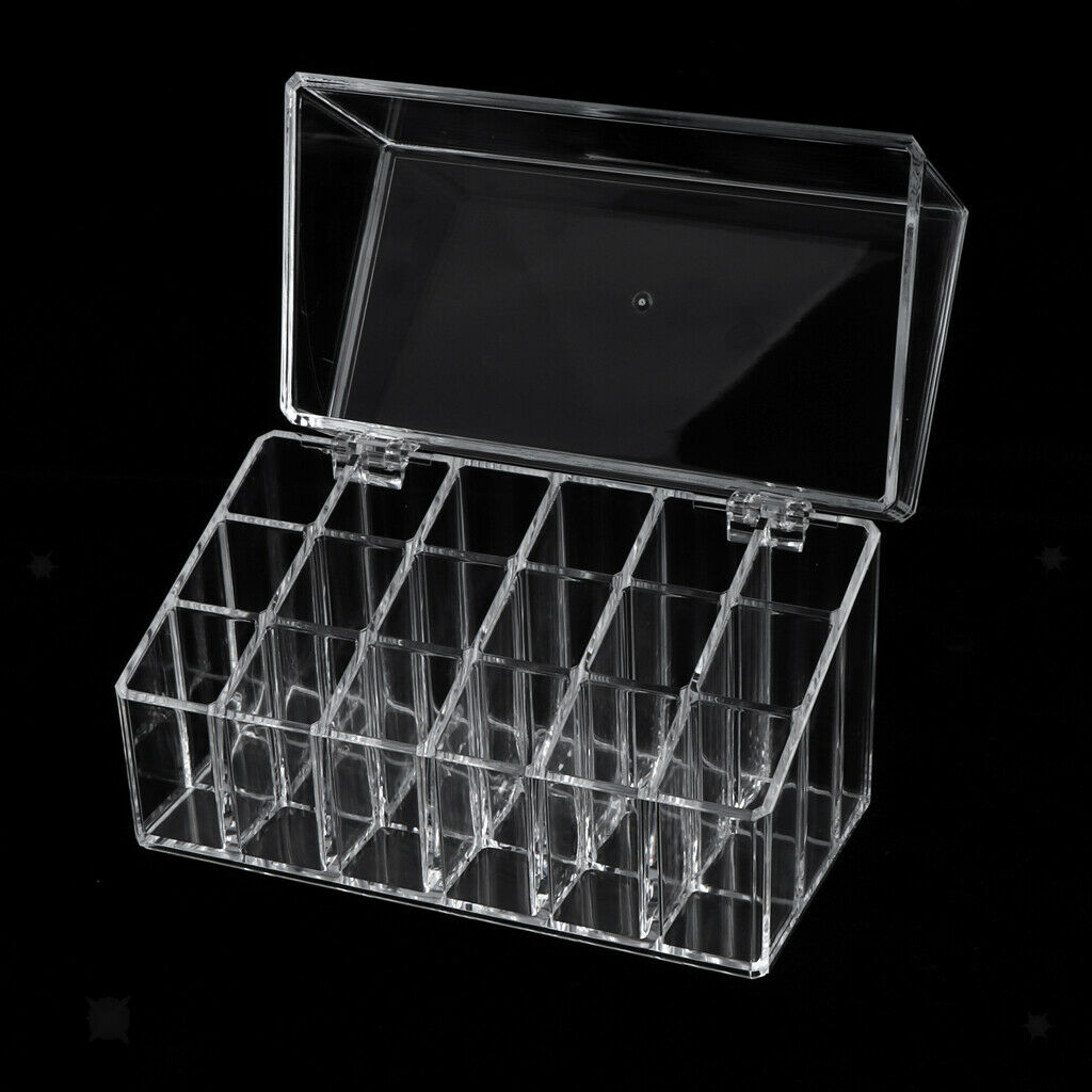 Dustproof Lipstick Holder Display Stand Makeup Organizer Case Acrylic Shelf