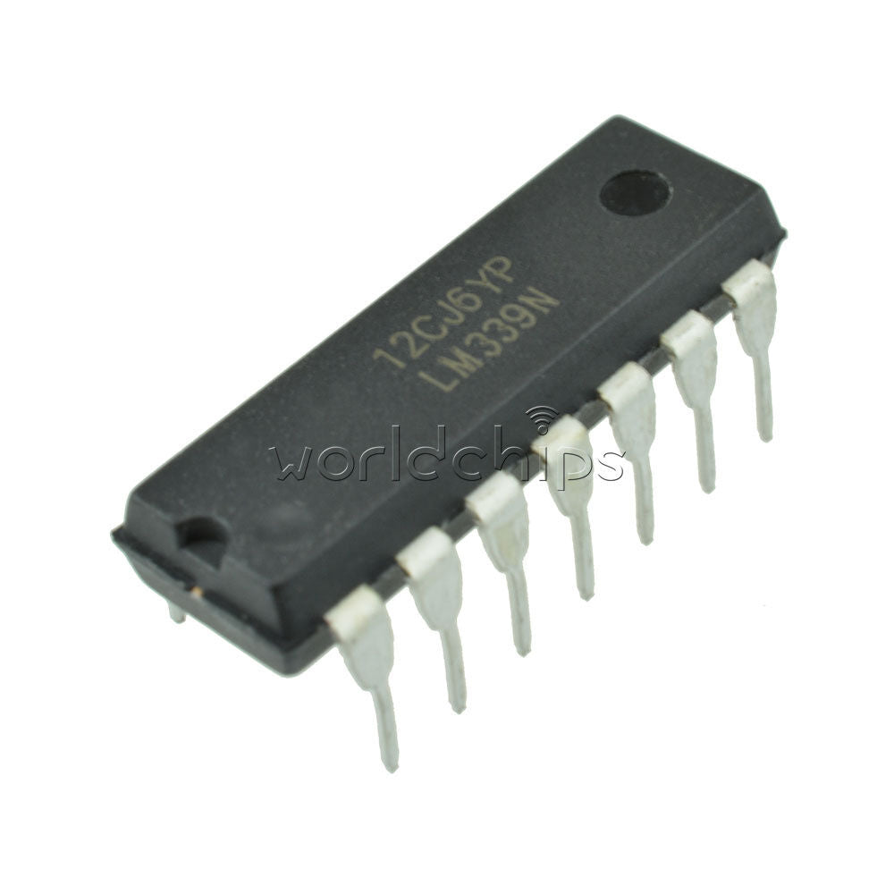 10Pcs IC LM339 LM339N DIP LOW POWER Quad Voltage Comparator NEW