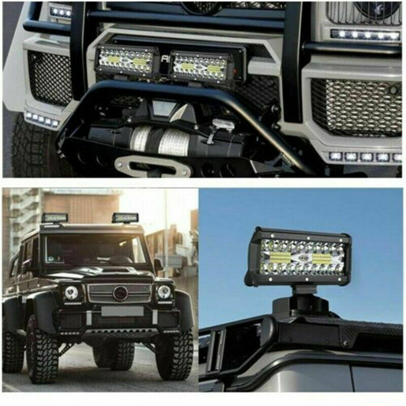 7inch 800W LED Work Light Bar Flood Spot for Offroad 4WD Fog Driving