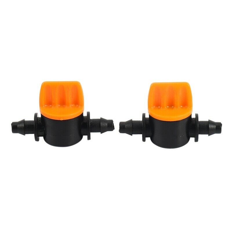 1X(Mini Valve With 4/7Mm Hose Garden Irrigation Barbed Water Flow Control Valv4)