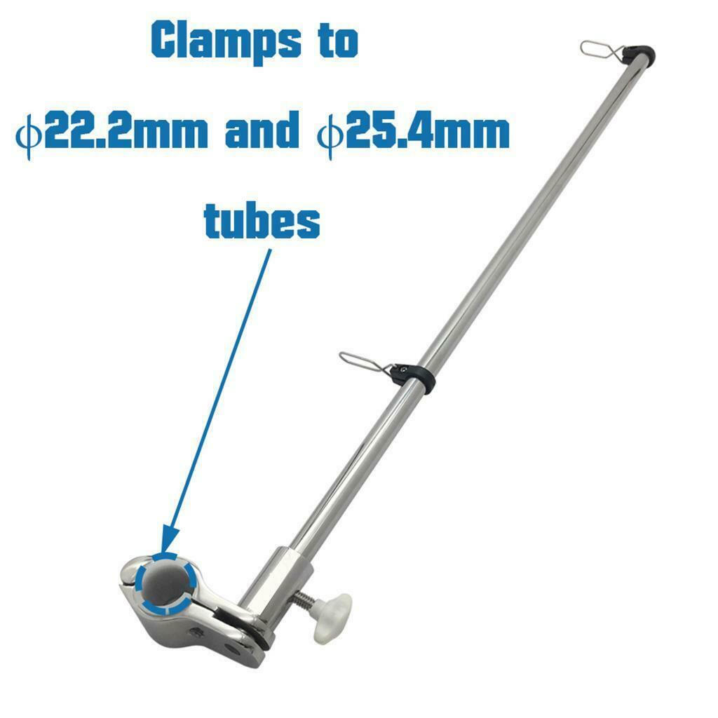Marine Grade Flag Pole Tube  with Ring Clip Polished L:533.4mm Boat Hardware