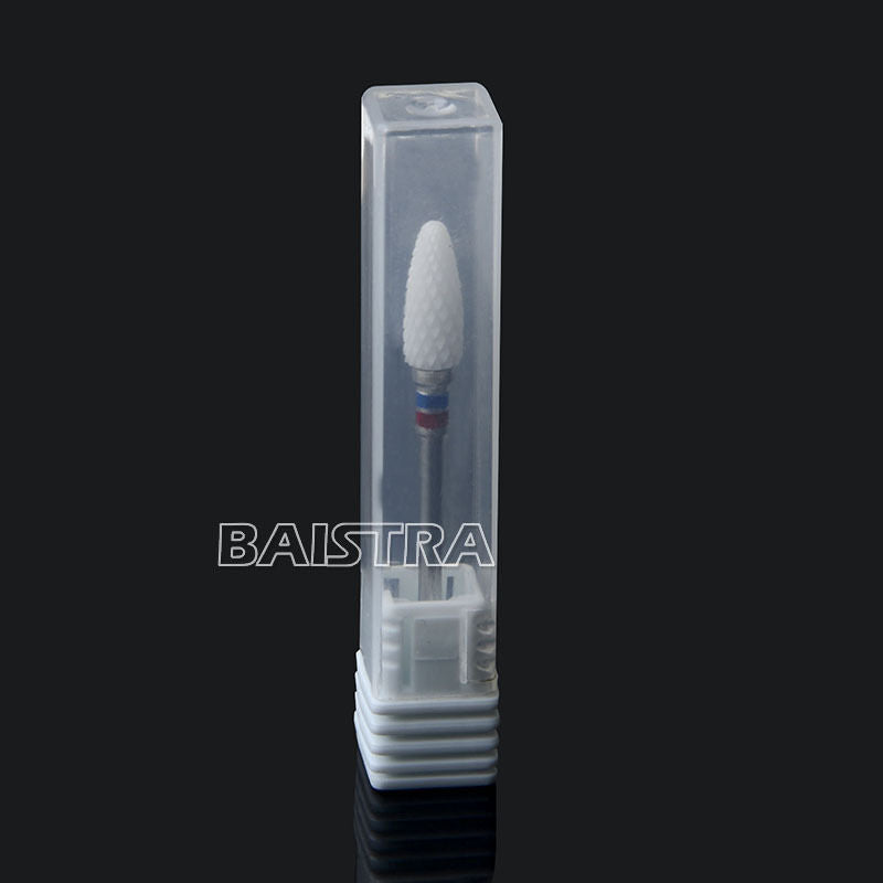 5PCS Lab Dental Bullet- Zirconia Zirconium Oxide Diamond Polisher Bur Low Speed