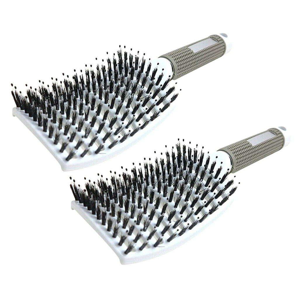 2Pcs Hair Comb Massage Body Scalp Detangle Hairbrush Brush Women Wet