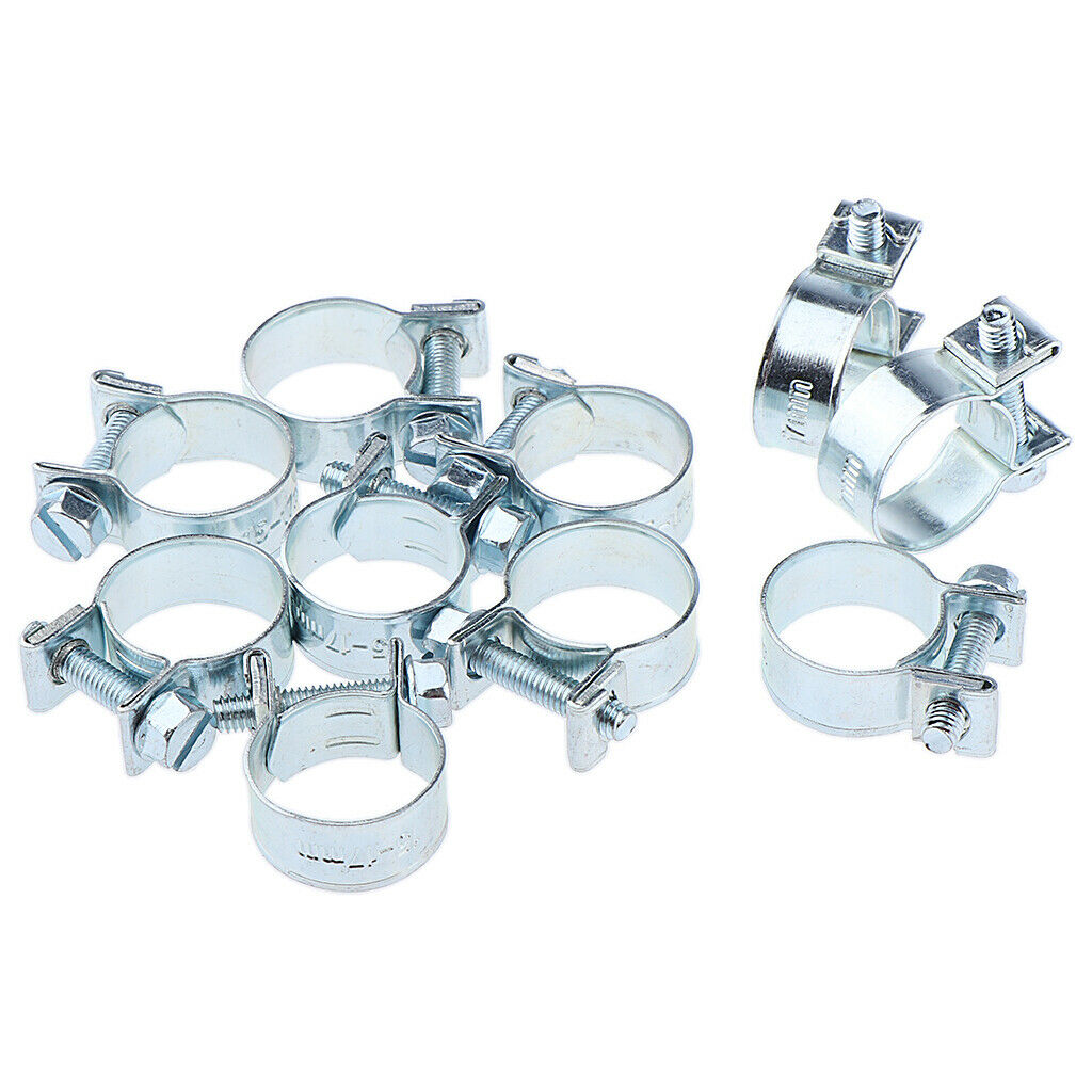 40Pcs/Set Stainless Steel Fuel Injection Style Hose Clamps Clip Petrol