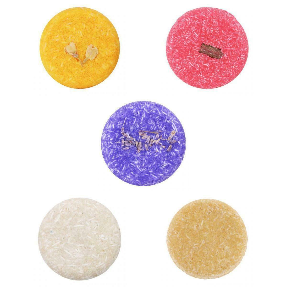 5Pcs Organic Handmade Solid Shampoo Soap Bar Hair Darkening for Dry Hair