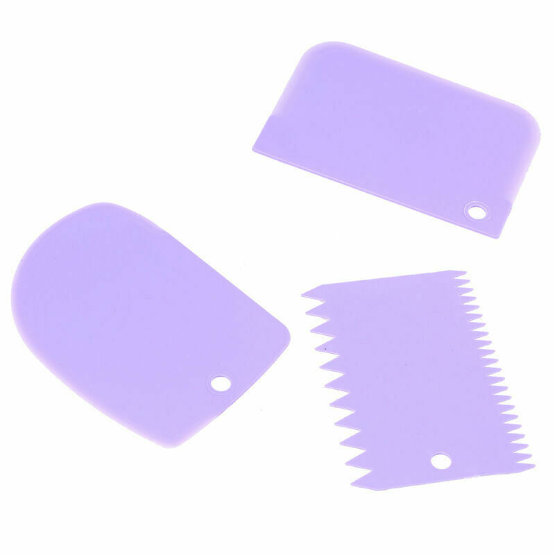3 Pcs Dough Cake Cookie Edge Scraper Decorating Baking Cutter Pastry Tools DIY