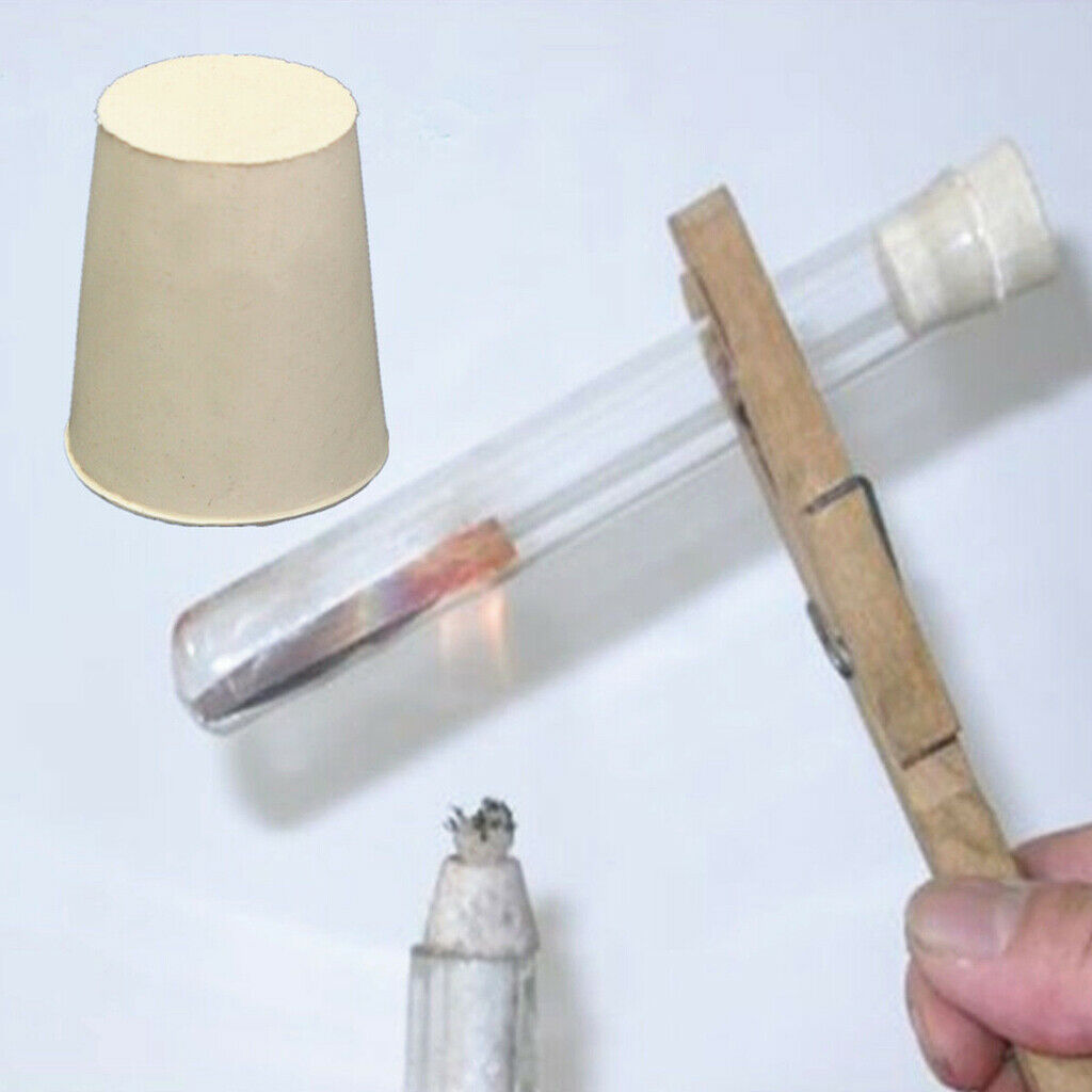 10pcs Lab Spare Parts Flask Test Tube Spigot Container Bottle Rubber Plug
