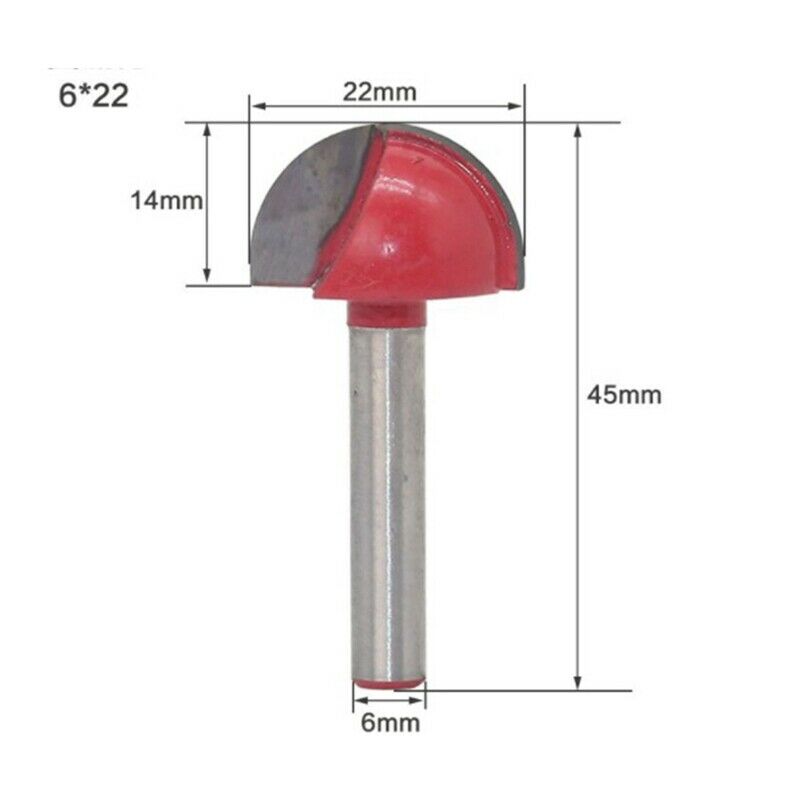 6mm Shank Ball Nose End Mill Wood Router Bit Set Round Cove CNC Milling CuttM1Y2