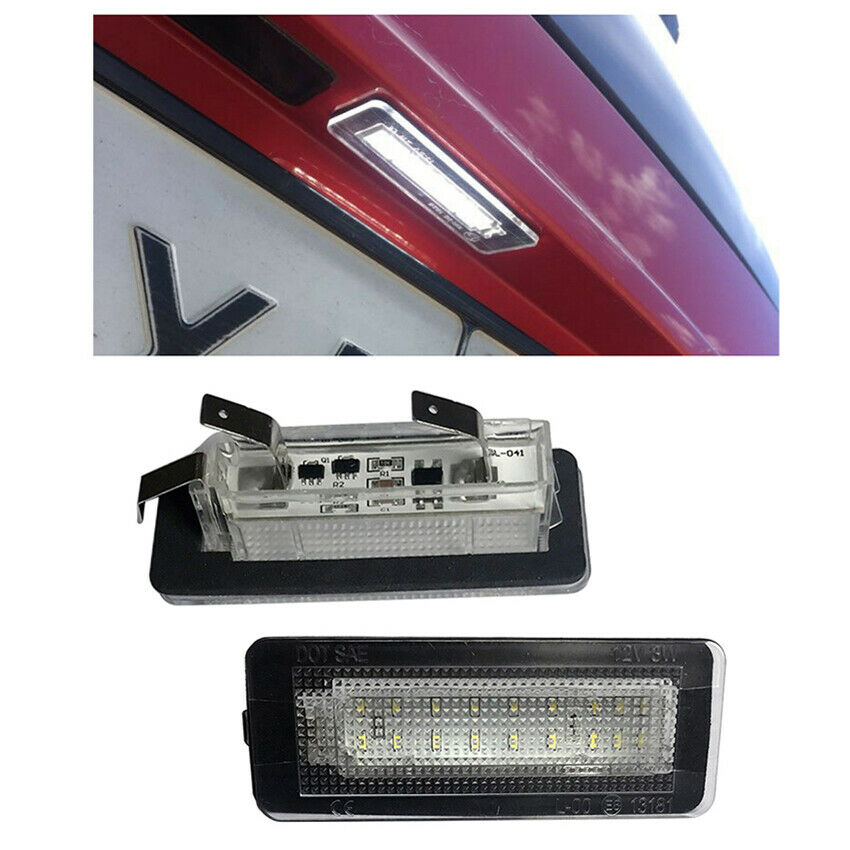 2pcs LED Licence Number Plate Light Lamp For Smart Fortwo Coupe W450 2004-2007
