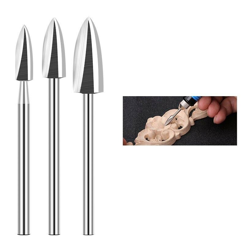 Woodworking Engraving Drill Bit 5 Pcs 3Mm Shank Carbide Edging Drill Woodworking