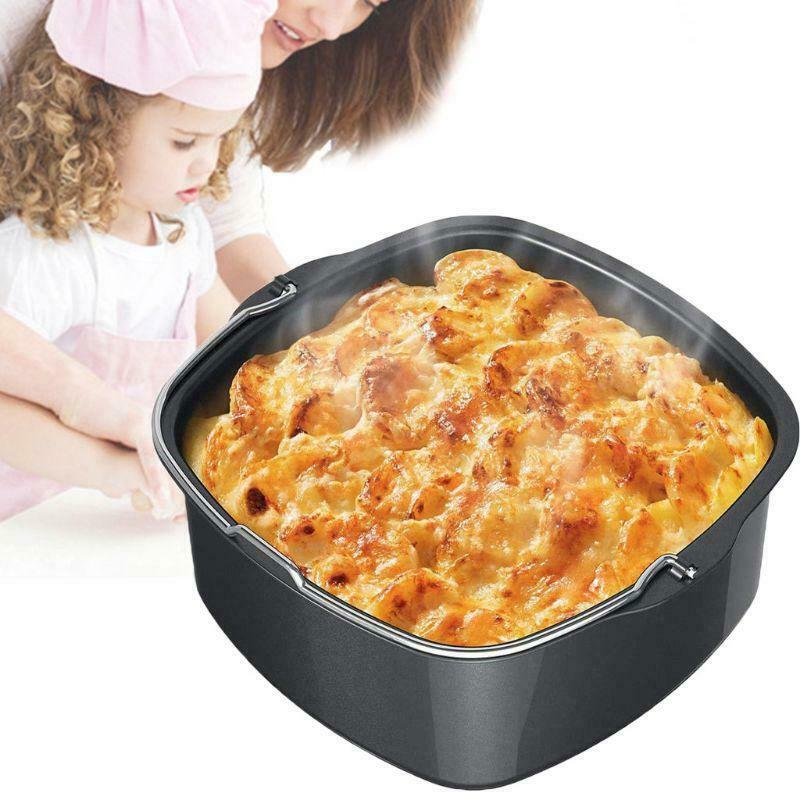 Square Non Stick Cake Mold Baking Tray Pan Roasting Basket Bakeware Air Fryer